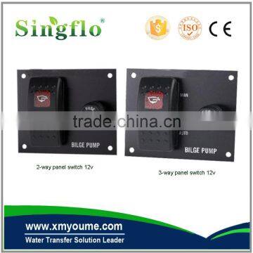 Singflo 3 Way Light up Rocker Switch Panel-12 Volt for Boat Bilge Pump