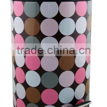 7L fashion print pedal bin