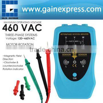 Motor 3 Phase Rotation Sequence Indicator Conveyors Pumps Rotary Portable Tester