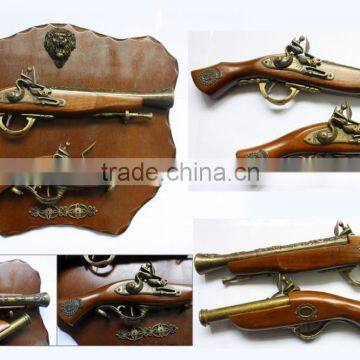 wooden carved decorative hand toy gun replica