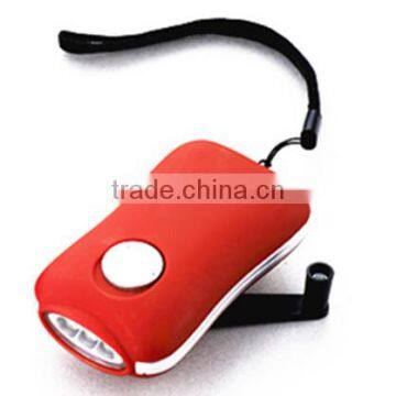 Popular Manual Generater Power With Mobile Phone Charger 3 Led Flashlight photo-5