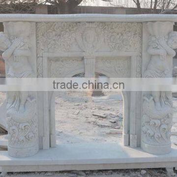 European Style Arch Marble Fireplace Mantel photo-2