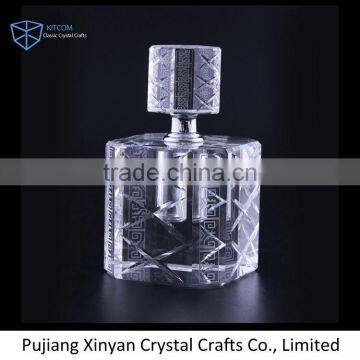 Best seller special design round shape crystal perfume bottle with reasonable price