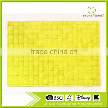 Kitchen Placemat Multi Colored PP Placemats, Solid Red photo-2