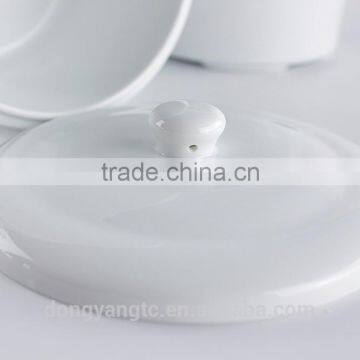 China Factory Wholesale Plain White Ceramic Porcelain Glazed Stew Pot, Soup Tureen With Lid , Serving Cooking Pot photo-5