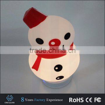 Christmas Gift Mini Portable Snowman Shape Bluetooth Speaker With LED Light photo-4