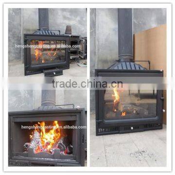 Botou hengsheng factory supplied high quality europe market cast iron stove / insert cast iron stove HS-X9