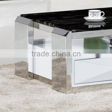Hot Sale Stainless Steel Base Living Room Furniture Marble Top Coffee Table photo-3