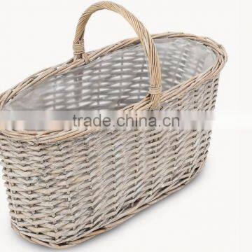 Willow Material Cheap Hand Woven Wire Kitchen Hamper Basket photo-3