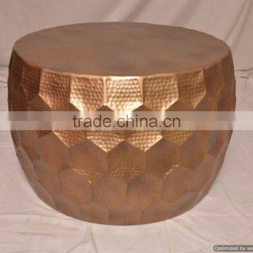 copper hammered antique metal centerpiece table