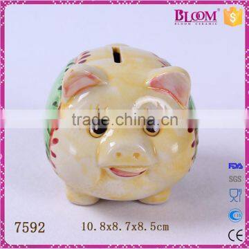 personalized pig shape ceramic money saving box