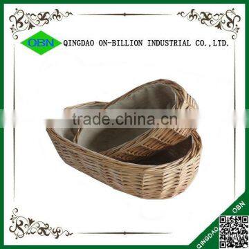 Food Grade Christmas Rattan Wicker Bread Basket With Cover photo-2