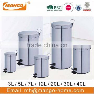 Oval Stainless Steel Garbage Can photo-3