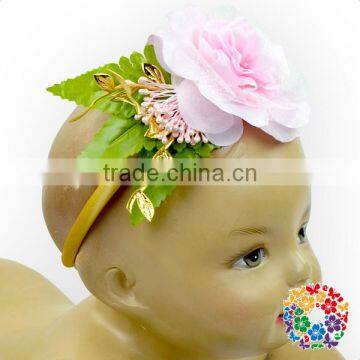 Fashion Baby Girls Hairband Elastic Girls Headband With Fabric Flower photo-5