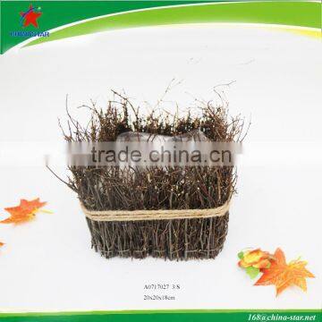 Wholesale Handmade Woven Wicker Garden Flower Pot Planter