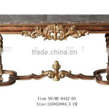 Reproduction Furniture Living Room Console Table and Mirror Set photo-3