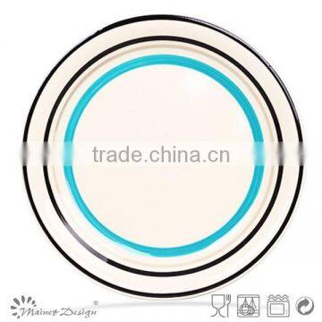 Ceramic Hand Painting Plate China Style New Design With Stripes photo-3