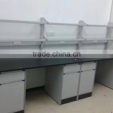 Very Cheap Price Steel Lab Furniture Side Table Work Table With Reagent Rack photo-2