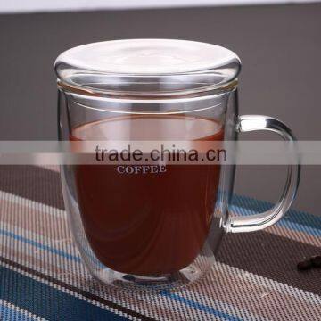 Borosilicate Double Wall Glass Cup With Lid photo-3