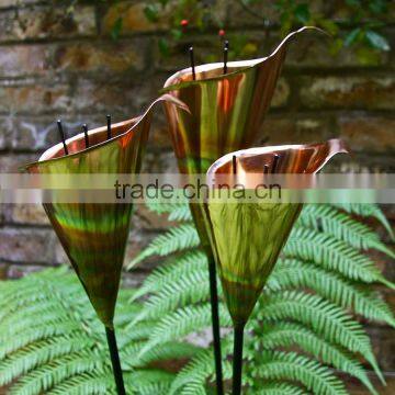 Outdoor Decoration Modern Metal Sculptures for Copper Lily Garden photo-2