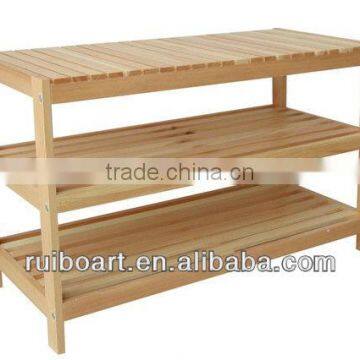 Pine Wooden Shoes Shelf photo-6
