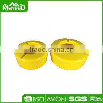 13cm outdoor promotional round yellow light portable ashtray