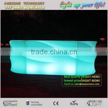 wave shape colour changing led illuminated bar for brothel