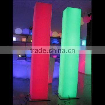 led glowing light column for wedding party and outdoor use