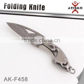 Classical Folding Knife Etching Retro Handle Tactical Hunting Pocket Knife