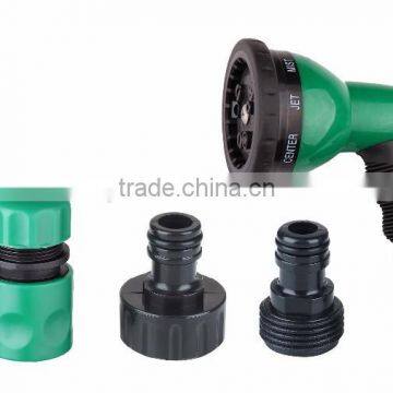 factory supply hot sale 1/2" garden watering spray nozzle set with hose connector 5pcs