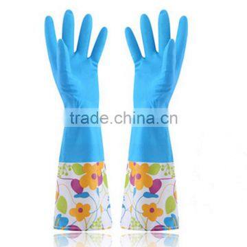 Long Velvet Gloves Housework Dishwashing Gloves Latex Rubber Gloves Thick Warm Laundry Gloves photo-6