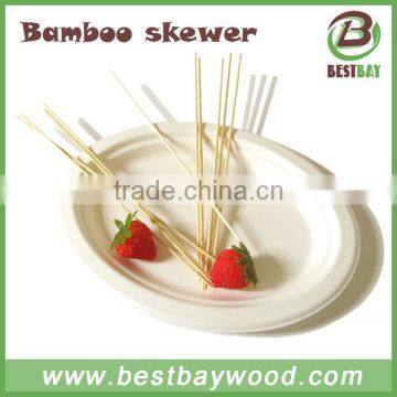 Safe Fruit Pick Roating Wooden Bbq Bamboo Skewer photo-4