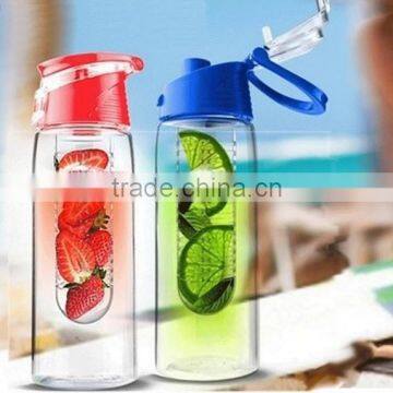 Tritan Plastic BPA Free Fruit Infuser Water Bottle Flip Top 700ml photo-2