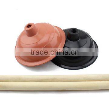 526-38 Rubber Toilet Plunger With Wooden Handle