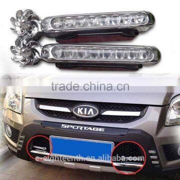 2 Pcs White 8LED Wireless Wind Powered Car SUV Daytime Running Driving Fog Light photo-2