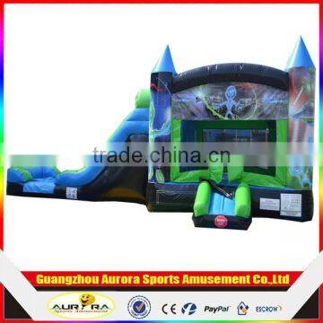 Alien Commercial Inflatable Bounce House with slide, inflatable toys