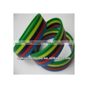 5 layer colors rainbow silicone bands