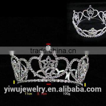2015 Fashion Rhinestone Full RoundPageant Crowns For Adult H172-174 photo-2