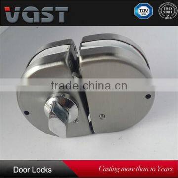 stainless steel tempered glass doors lock for 8-12mm glass