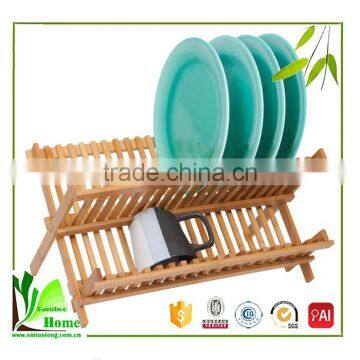 China Wholesale Custom Bamboo Roll-up Dish Drying Rack photo-5