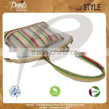 See Through PVC / PP Laminated Jute Bag With Pouch photo-4