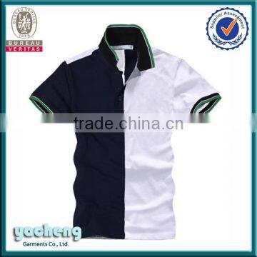 2014 stylish mens polo shirt design with combination