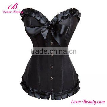 Balck Lace Body Shaper Slimming Corset Steel Boned