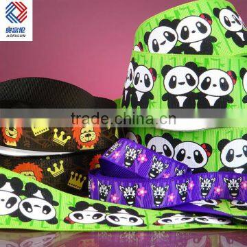 Cartoon Animal printed grosgrain ribbon for Children