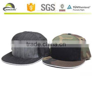 2015 Fashion Custom 6 Panel Snapback Hats With Embossed Leather Label photo-3