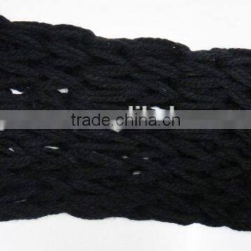 Fashion Winter Ladies Knitted Loop Noodle Acrylic Plain Handmade Crochet Scarf photo-4