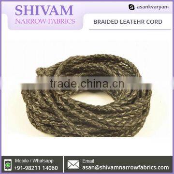 Best Quality Brown Leather Braided Cord Supply by Top Ranked Supplier