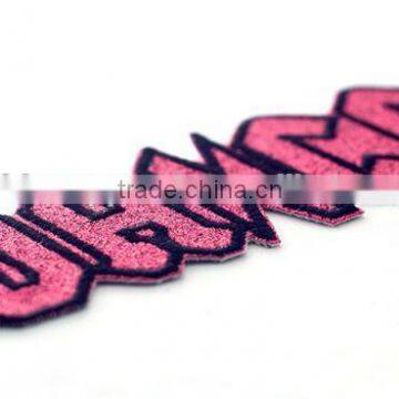 Pink Letter Embroidery Patch for Garment to Decorate photo-2