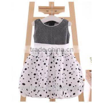 2016 New Summer Baby Girl Polka Dot Dress Princess Dress Lantern Puffy Pettiskirt Tutu photo-3