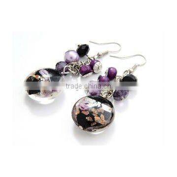 fashion glass bead earrings, new design pearl bead earring jewelry, DIY summer jewelry